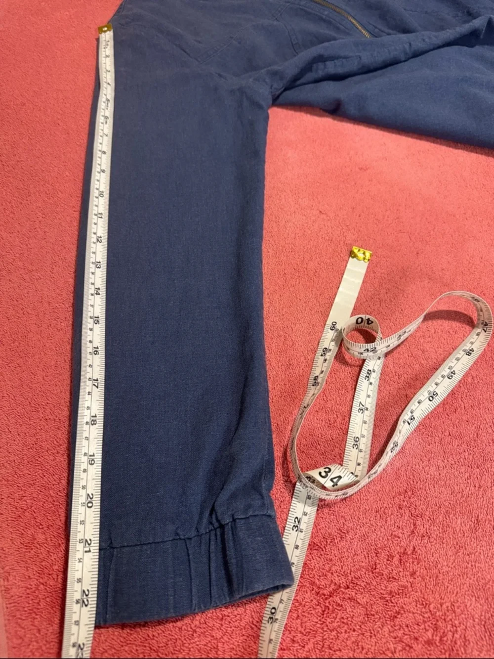 Laura Scott Indigo Zip-Front Jean Jacket